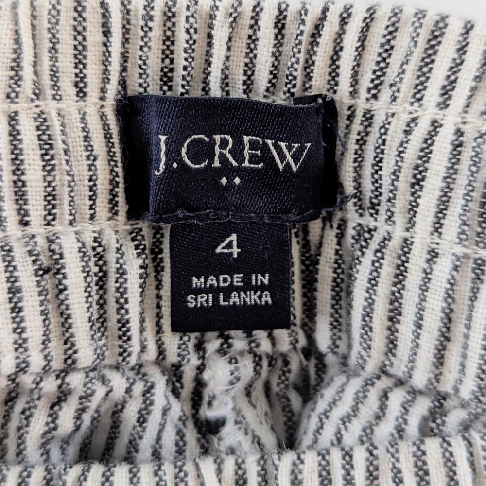 J. Crew Factory Set Of 2 Pull On Drawstring Pants Straight Leg Crop Length 4 - Picture 7 of 15